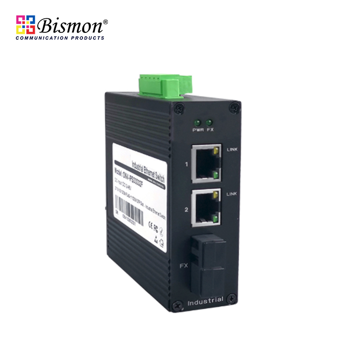 2 Port Gigabit with 1x SC Dual Multi-mode Industrial Switch